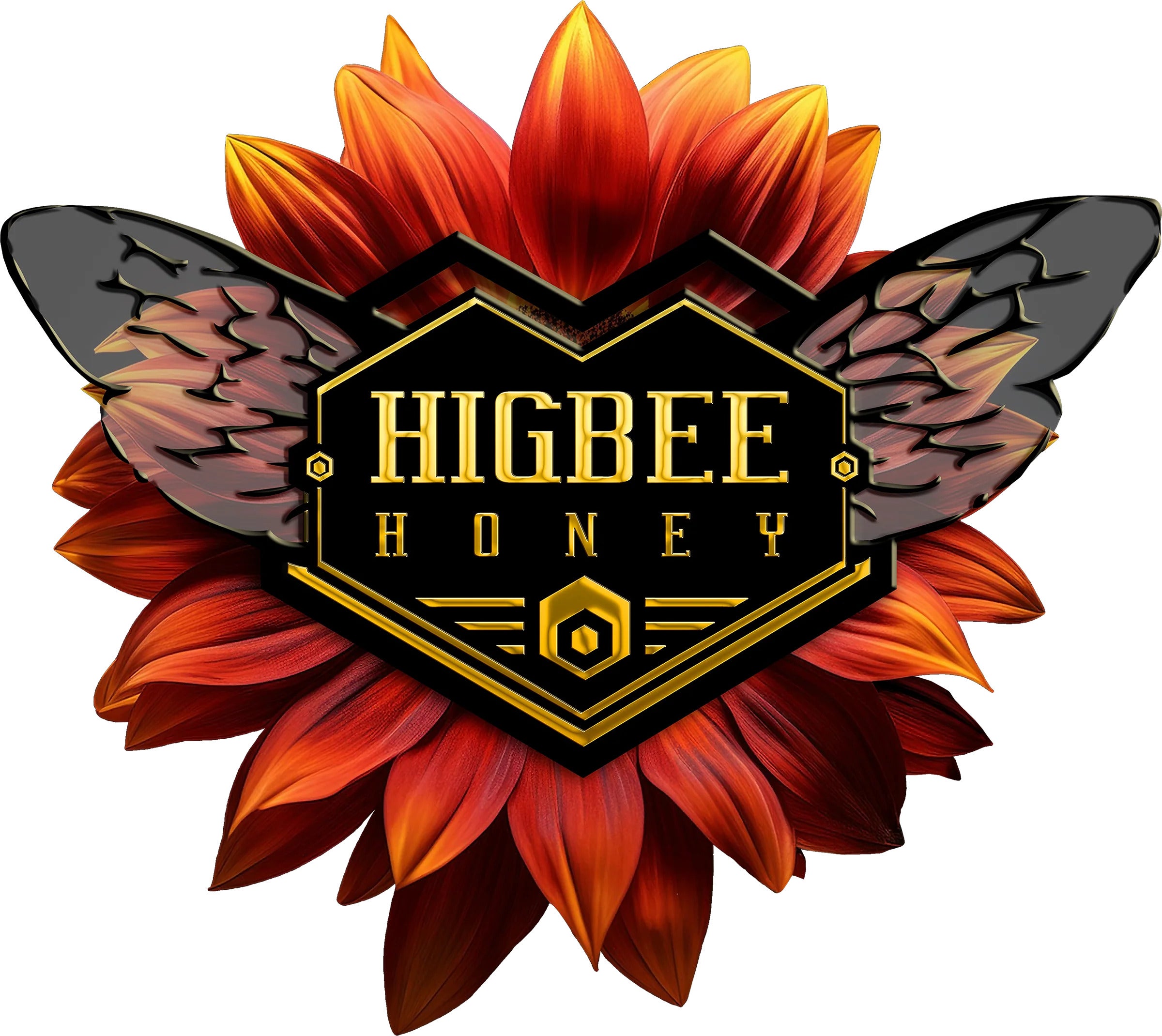 Higbee_Honey_LOGO_W_FLOWER_BURST_Logo1_TRANSP_200PPI_12x10_1a.jpg